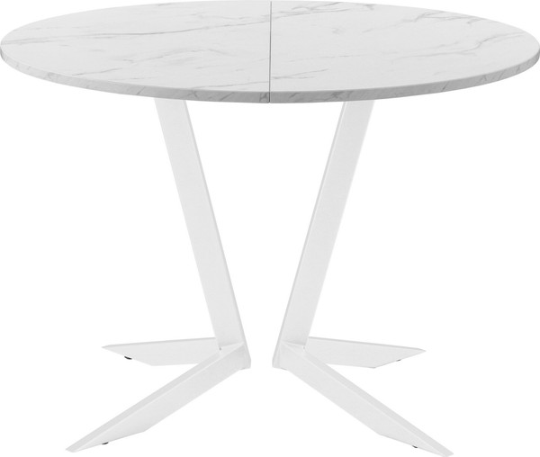 Изображение товара Обеденный стол AMC Elite Е19(900) D1 (белый/мрамор кристалл)