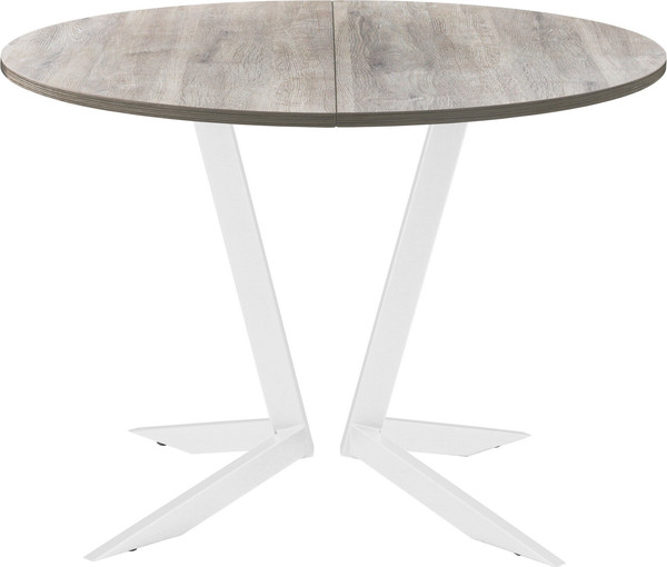 Изображение товара Обеденный стол AMC Elite Е19(900) D1 (белый/дуб уайт-ривер песочно-бежевый)