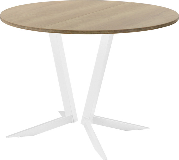 Изображение товара Обеденный стол AMC Elite Е19(800) D1 (белый/дуб небраска натур)