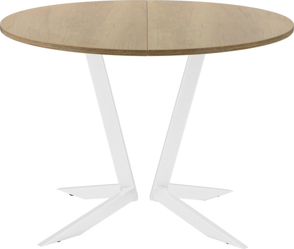 Изображение товара Обеденный стол AMC Elite Е19(800) D1 (белый/дуб небраска натур)