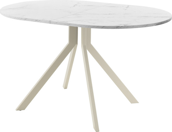 Изображение товара Обеденный стол AMC Elite Е18(1200) D3 (бежевый/мрамор кристалл)