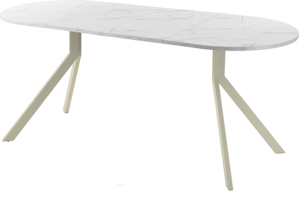 Изображение товара Обеденный стол AMC Elite Е18(1200) D3 (бежевый/мрамор кристалл)