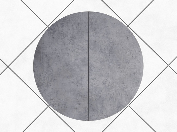 Изображение товара Обеденный стол AMC Elite Е19(800) D1 (белый/бетон чикаго светло-серый)