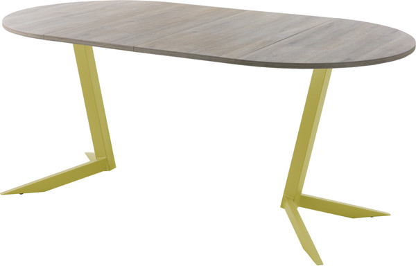 Изображение товара Обеденный стол AMC Elite Е19(800) D1 (золото/дуб уайт-ривер песочно-бежевый)