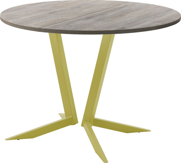 Изображение товара Обеденный стол AMC Elite Е19(800) D1 (золото/дуб уайт-ривер песочно-бежевый)