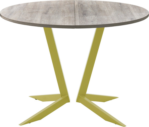 Изображение товара Обеденный стол AMC Elite Е19(800) D1 (золото/дуб уайт-ривер песочно-бежевый)