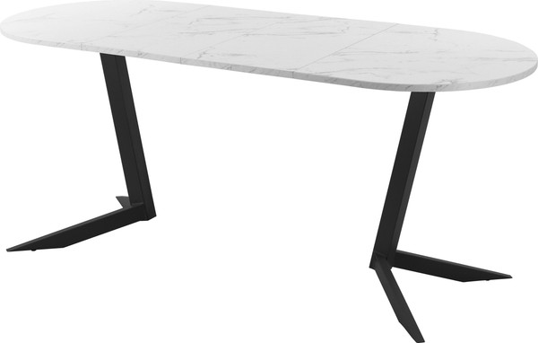 Изображение товара Обеденный стол AMC Elite Е19(1200) D3 (черный/мрамор кристалл)