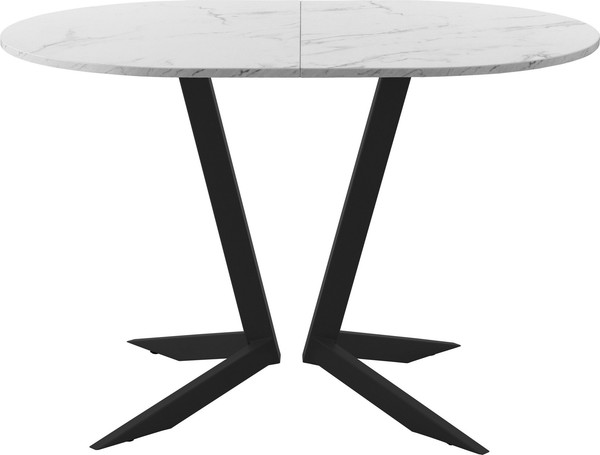 Изображение товара Обеденный стол AMC Elite Е19(1200) D3 (черный/мрамор кристалл)