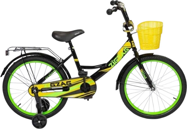 Изображение товара Детский велосипед ZigZag Classic 18 / ZG-1805 (черный/желтый, разобранный, в коробке)
