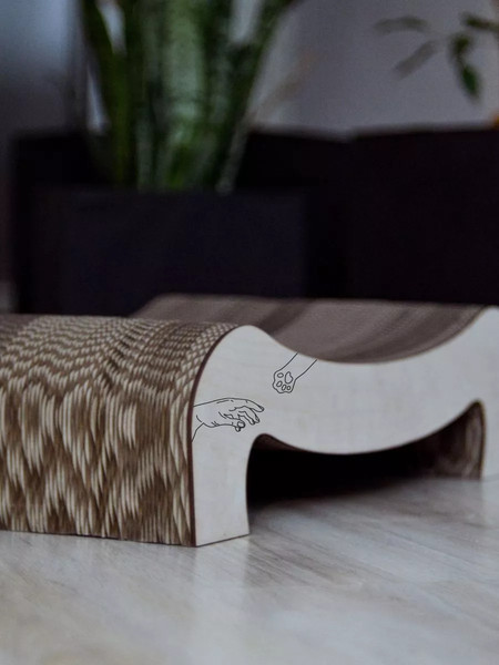 Изображение товара Когтеточка Grifeldecor Kotobaza Скоба (бежевый)