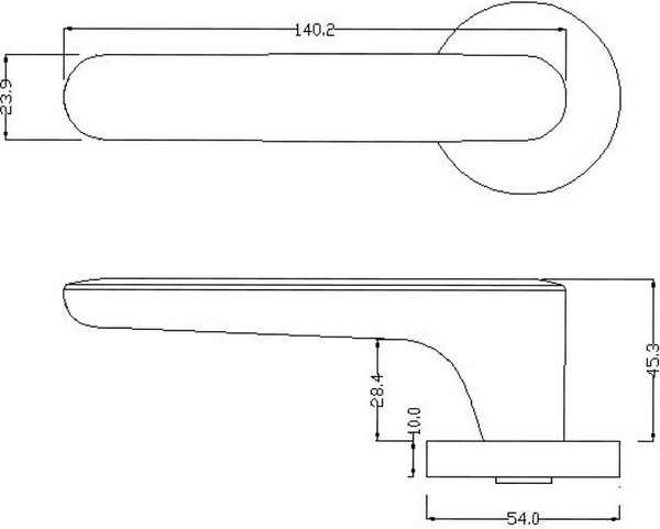 Изображение товара Ручка дверная Lockstyle Ellipse AL6 (черный)