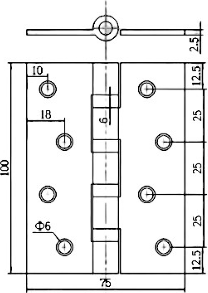 Изображение товара Петля дверная Lockstyle 4 BB-F (матовое золото)