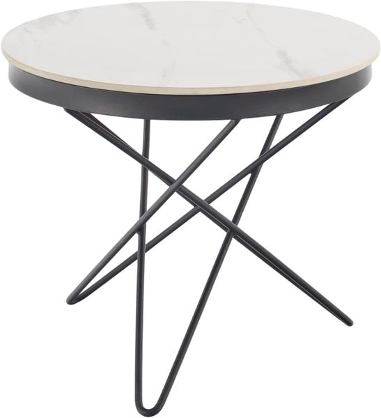 Изображение товара Журнальный столик Halmar Leila 2 (белый мрамор/черный)