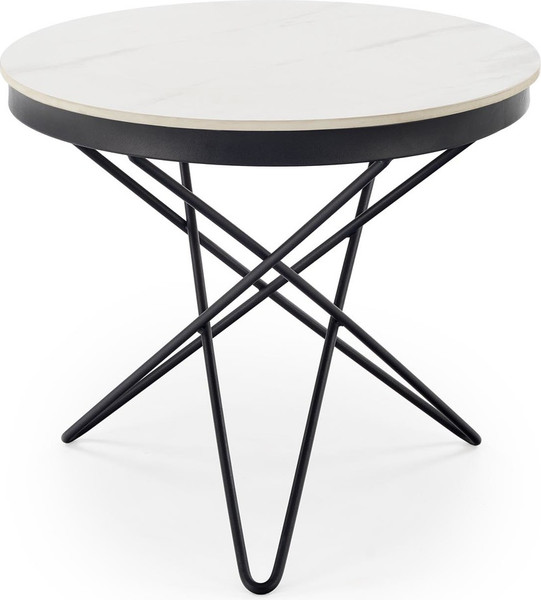Изображение товара Журнальный столик Halmar Leila 2 (белый мрамор/черный)