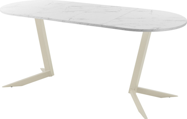 Изображение товара Обеденный стол AMC Elite Е19(1200) D3 (бежевый/мрамор кристалл)