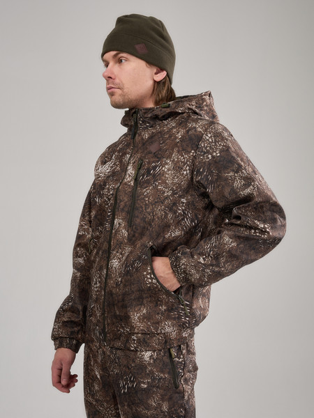 Изображение товара Костюм для охоты и рыбалки Taygerr Кондор Дюспо-Флис/Серый Лес Весна-Осень (р.56-58/182-188)