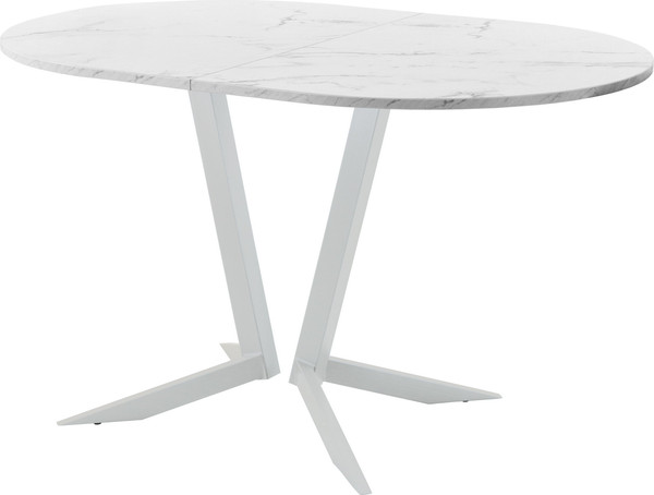Изображение товара Обеденный стол AMC Elite Е19(1200) D3 (серебро/мрамор кристалл)
