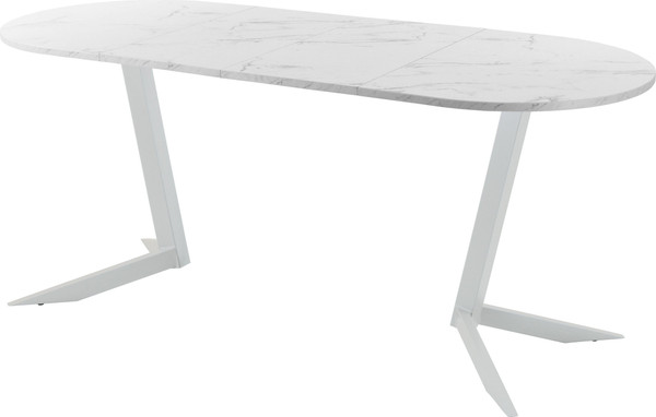 Изображение товара Обеденный стол AMC Elite Е19(1200) D3 (серебро/мрамор кристалл)