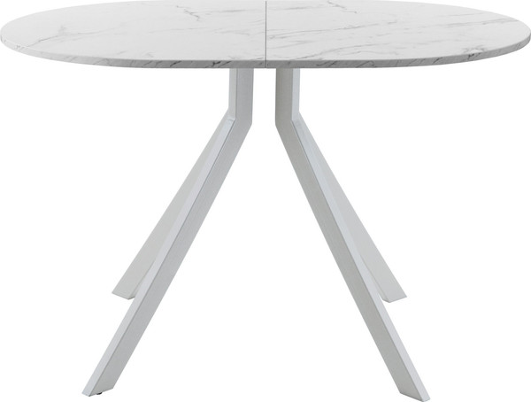 Изображение товара Обеденный стол AMC Elite Е18(1200) D3 ( серебро/мрамор кристалл)