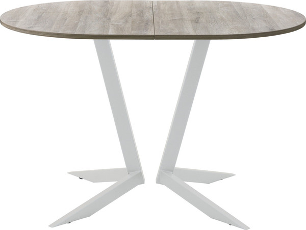 Изображение товара Обеденный стол AMC Elite Е19(1200) D3 (серебро/дуб уайт-ривер песочно-бежевый)