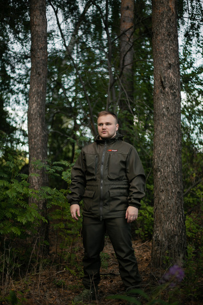 Изображение товара Костюм для охоты и рыбалки Taygerr Кречет Дюспо-Флис/Хаки Весна-Осень (р.48-50/170-176)