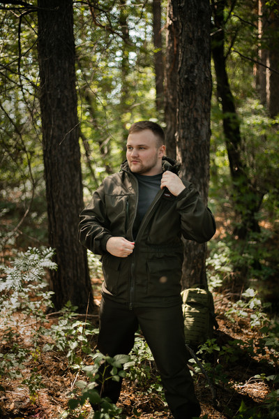 Изображение товара Костюм для охоты и рыбалки Taygerr Кречет Дюспо-Флис/Хаки Весна-Осень (р.48-50/170-176)