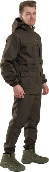 Изображение товара Костюм для охоты и рыбалки Taygerr Кречет Дюспо-Флис/Хаки Весна-Осень (р.48-50/170-176)