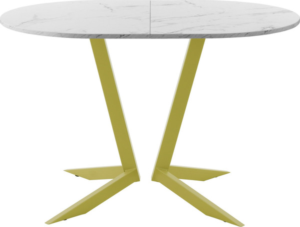 Изображение товара Обеденный стол AMC Elite Е19(1200) D3 (золото/мрамор кристалл)