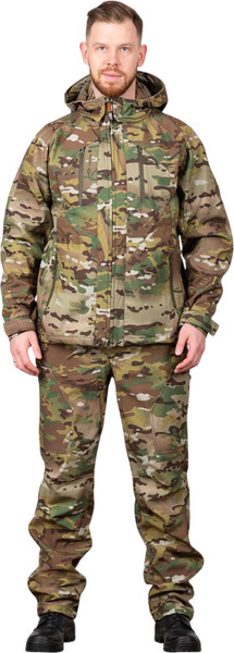 Изображение товара Костюм для охоты и рыбалки Taygerr Матрица Софтшелл/Мультикам Весна-Осень (р.48-50/182-188)