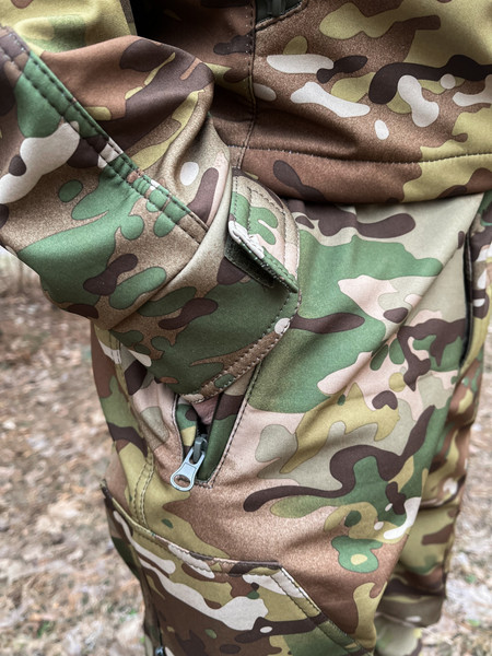 Изображение товара Костюм для охоты и рыбалки Taygerr Матрица Софтшелл/Мультикам Весна-Осень (р.52-54/170-176)