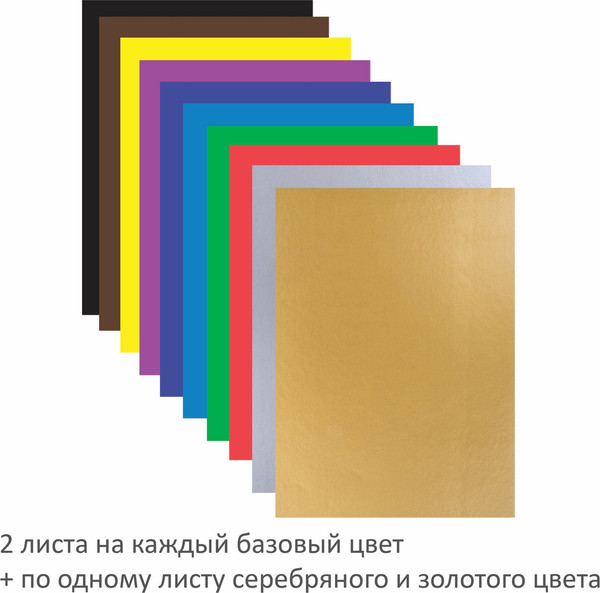 Изображение товара Набор цветной бумаги Юнландия Мелованная Волшебная / 113535 (10цв)