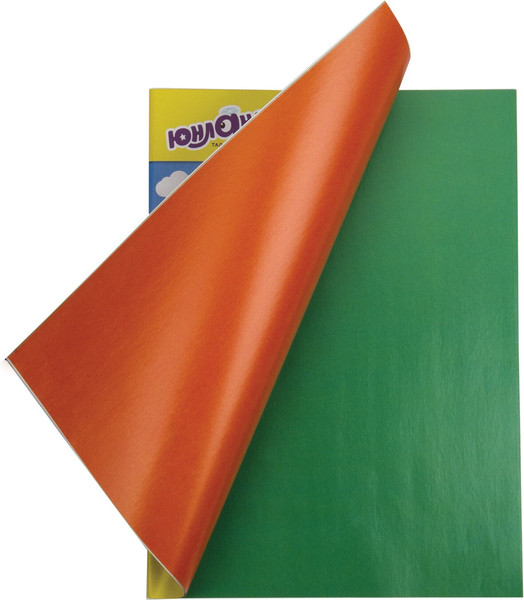 Изображение товара Набор цветной бумаги Юнландия Мелованная Полет / 129553 (8цв)