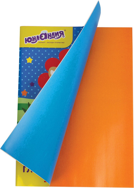 Изображение товара Набор цветной бумаги Юнландия Мелованная Львенок / 129556 (24цв)