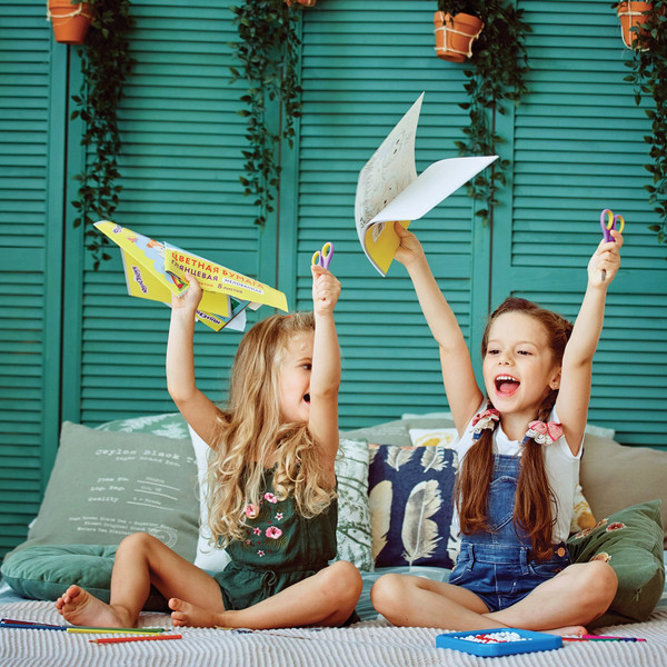 Изображение товара Набор цветной бумаги Юнландия Мелованная Львенок / 129556 (24цв)