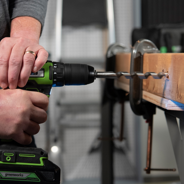 Изображение товара Аккумуляторная дрель-шуруповерт Greenworks GD24DD35 бесщеточная 24V / 3704007CUA (с АКБ 2Ач и ЗУ)