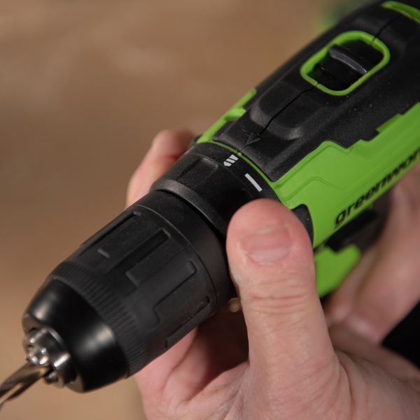 Изображение товара Аккумуляторная дрель-шуруповерт Greenworks GD24DD35 бесщеточная 24V / 3704007CUA (с АКБ 2Ач и ЗУ)