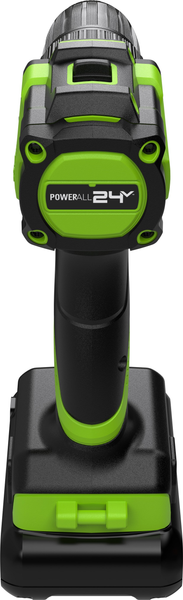 Изображение товара Аккумуляторная дрель-шуруповерт Greenworks DD345 бесщеточная 24V / 3708307CUA (с АКБ 2Ач и ЗУ)
