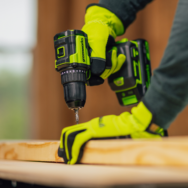 Изображение товара Аккумуляторная дрель-шуруповерт Greenworks DD345 бесщеточная 24V / 3708307CUA (с АКБ 2Ач и ЗУ)