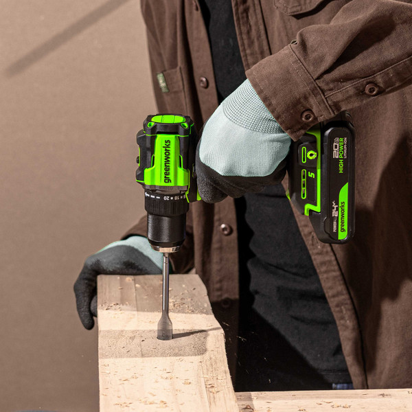 Изображение товара Аккумуляторная дрель-шуруповерт Greenworks DD560 / 3708407CUC