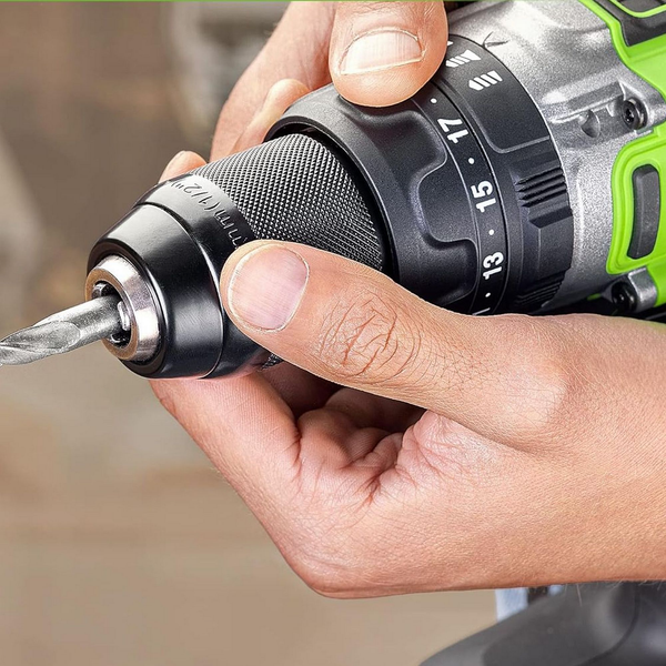 Изображение товара Аккумуляторная дрель-шуруповерт Greenworks GD24DD140 бесщеточная 24V / 3707607CUB (с АКБ 4Ач и ЗУ)