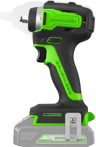 Изображение товара Аккумуляторный гайковерт Greenworks G24IW200 бесщеточный 24V / 3803607CUA (с АКБ 2Ач и ЗУ)