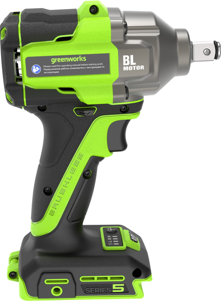 Изображение товара Аккумуляторный гайковерт Greenworks IW5500 бесщеточный 24V / 3805007 (без АКБ и ЗУ)