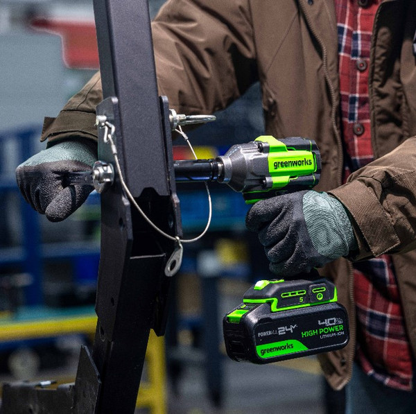 Изображение товара Аккумуляторный гайковерт Greenworks IW5500 бесщеточный 24V / 3805007 (без АКБ и ЗУ)