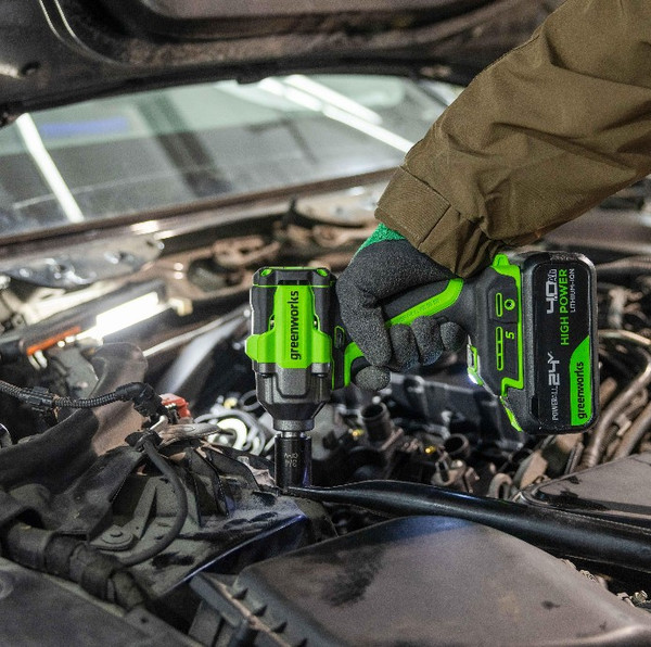 Изображение товара Аккумуляторный гайковерт Greenworks IW5500 бесщеточный 24V / 3805007 (без АКБ и ЗУ)