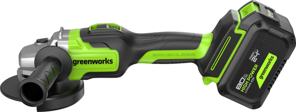 Изображение товара Угловая шлифовальная машина Greenworks GD24AG бесщеточная 24V / 3200207CUH (с АКБ 8Ач и ЗУ)