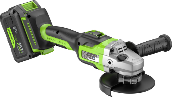 Изображение товара Угловая шлифовальная машина Greenworks GD24AG бесщеточная 24V / 3200207CUH (с АКБ 8Ач и ЗУ)