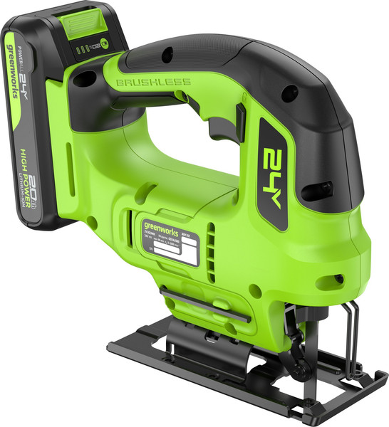 Изображение товара Электролобзик Greenworks GD24JS90 бесщеточный 24V / 3601707CUA (с АКБ 2Ач и ЗУ)