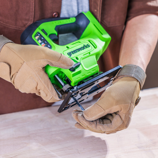 Изображение товара Электролобзик Greenworks GD24JS90 бесщеточный 24V / 3601707CUA (с АКБ 2Ач и ЗУ)