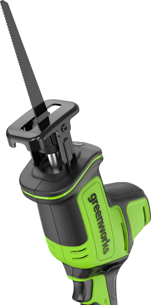 Изображение товара Сабельная пила Greenworks GPT-CRS-25 бесщеточная 24V / 1200507CUB (с АКБ 4Ач и ЗУ)