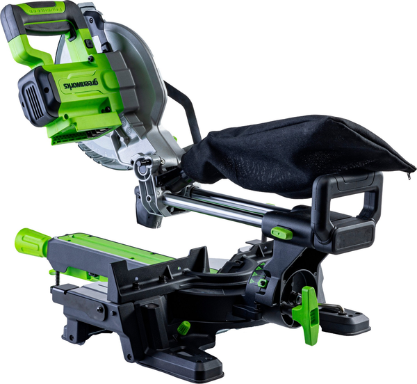 Изображение товара Торцовочная пила Greenworks GD24MS216 бесщеточная 24V / 1501707UA (с АКБ 2Ач и ЗУ)